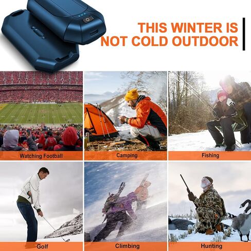 2 Pack Hand Warmers Rechargeable, Electric Hand Warmer Reusable, USB Handwarmers,Outdoor/Indoor/Golf/Camping/Hunting/Pain Relief/Watch Football/Baseball/Warm Gifts for Men Women Kid Birthday Christmas in Saudi Arabia