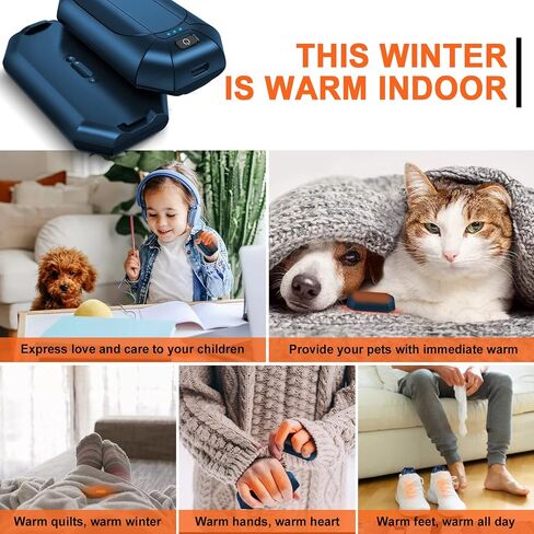 2 Pack Hand Warmers Rechargeable, Electric Hand Warmer Reusable, USB Handwarmers,Outdoor/Indoor/Golf/Camping/Hunting/Pain Relief/Watch Football/Baseball/Warm Gifts for Men Women Kid Birthday Christmas in Saudi Arabia