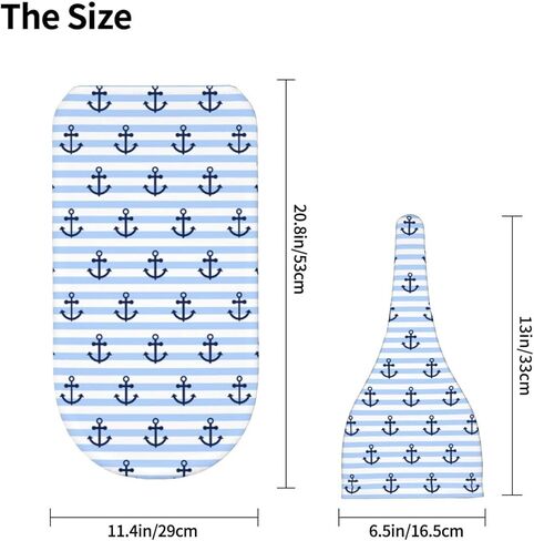 Striped Anchor Newborn Swaddle Blanket with Beanie Set, Soft Stretchy Baby Receiving Blanket Infant Swaddle Sack for Baby Boy and Girl Gifts in Kuwait