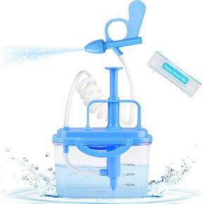Upgraded Powerful Pressure Sinus Rinse Bottle Neti Pot Nasal Wash Bottle Strong Water Flow Rinse Nasal Irrigation Relieve nasal congestion Nose Wash Cleaner 300ml with 30 Nasal Wash Salt Packets in Kuwait
