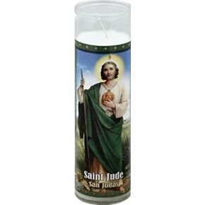 St Jude Candle Saint Jude 8'' White Candles, 2 Pack Religious Candles Set in Saudi Arabia