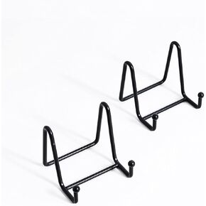 2 Pack Plate Stands for Display, 3 Inch Plate Holder Display Stand, Iron Easel Decorative Plate Holder Book Stands for Display, Pictures, Decorative Plate Stands, Book, Collectibles, Tabletop Art in Saudi Arabia
