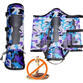 V-CHEETONG Snake Gaiters Anti-bite Snake Guards درع أسفل الساق مقاوم للماء معدات حماية مريحة للصيد والمشي لمسافات طويلة في الهواء الطلق مجموعة النجاة مناسبة للرجال والنساء