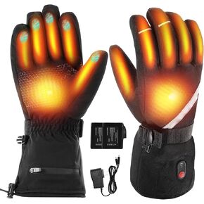 Heated Gloves for Men Women, Rechargeable Heated Motorcycle Gloves, Touchscreen Electric Heated Winter Hand Warmer Gloves for Cycling Skiing Motorcycling Hunting in Kuwait