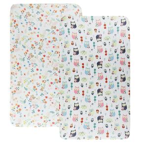 Stretchy Bassinet Sheets 33" x 20" for Baby Girl and Boy, Compatible with Mika Micky, Baby Delight, Dream On Me, AMKE, ANGELBLISS, Maxi-COSI Baby Bedside Bassinet Mattress, 2 Pack, Stripes and Dots in Kuwait