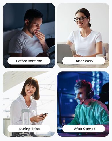 RENPHO Eyeris View - مدلك العين الممتد المطور للصداع النصفي، 5 أوضاع مع نافذة الرؤية، العناية بالعين لاسترخاء العينين، مدلك معبد ساخن لتقليل جفاف العيون، إجهاد العين، هدايا عيد الميلاد in Kuwait