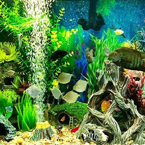 ديكورات قلعة الهوبيت لحوض السمك من SLOCME - زينة قلعة حوض الأسماك، ديكورات إخفاء أسماك البيتا in Kuwait