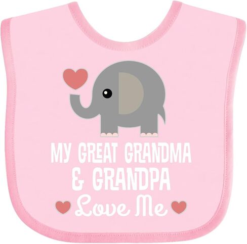 inktastic My Great Grandma and Great Grandpa Love Me Baby Bib in Saudi Arabia