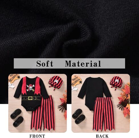 Aalizzwell Baby Boys Halloween Clothes Newborn Infant Pirate Outfit in Saudi Arabia
