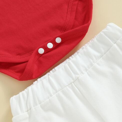 Eadrioss Newborn Baby Boy Valentines Outfit Mr. Steal Your Heart Crewneck Romper Bodysuit Onesie Jogger Pants in Kuwait