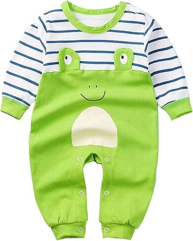 بدلة قفز على شكل حيوان لطيف للأطفال حديثي الولادة ثلاثية الأبعاد على شكل ضفدع للأطفال الصغار بأكمام طويلة in Kuwait