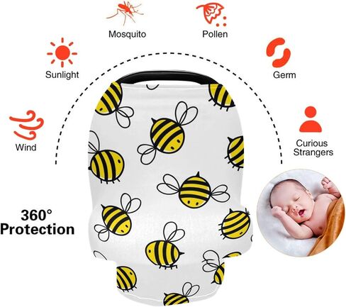 Blueangle Nursing Cover for Baby Breastfeeding, Cartoon Llama Alpaca Car Seat Covers for Babies, Soft Breathable Infant Stroller/Shopping Cart/High Chair Cover in Saudi Arabia