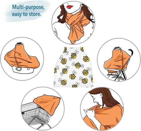 Blueangle Nursing Cover for Baby Breastfeeding, Cartoon Llama Alpaca Car Seat Covers for Babies, Soft Breathable Infant Stroller/Shopping Cart/High Chair Cover in Saudi Arabia