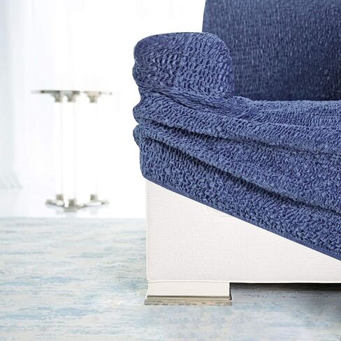 PAULATO BY GA.I.CO. Chaise Lounge Cover Lounge Chair Sofa Slipcover- Soft Polyester Fabric Slipcovers - 1-Piece Form Fit Stretch Furniture Slipcover - Velvet Collection - Black (Chaise Lounge) in Kuwait