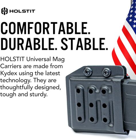 HOLSTIT Mag Carrier for Guns - Handmade in North Carolina - KYDEX Mag Holster for AR OWB Mag Pouch with TEK-LOK Clip - Single Mag Holder - Gun Accessories for Men & Women in Saudi Arabia