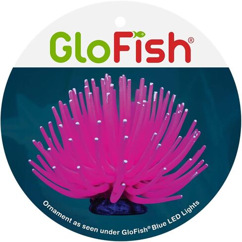 GloFish Anemone Ornament Pink, Detailed Aquarium Ornament, Creates A Glowing Effect in Saudi Arabia