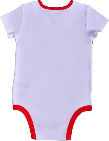 بدلة مارفل سبايدرمان للأولاد بأكمام قصيرة لعيد الميلاد الأول للرضع - أحمر/أبيض in Kuwait