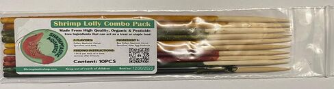 Shrimptastic Aquatics Shrimp Lolly Combo Pack Cherry Shrimp Neocaridinia Food, 10 Pack in Saudi Arabia
