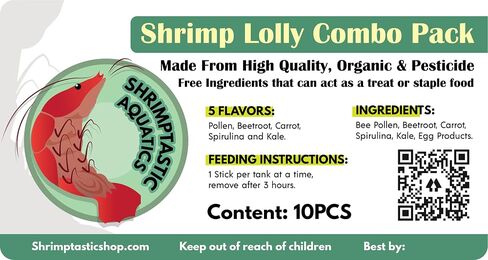 Shrimptastic Aquatics Shrimp Lolly Combo Pack Cherry Shrimp Neocaridinia Food, 10 Pack in Saudi Arabia