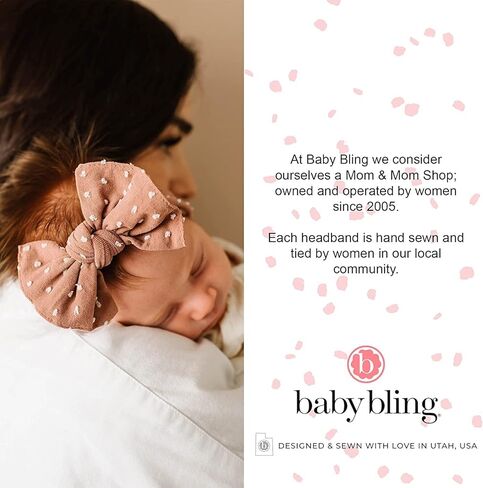 ربطات شعر للأطفال حديثي الولادة وحتى الأطفال الصغار - ثلاث عصابات رأس من أميغا إكسسوارات شعر للفتيات الصغيرات، مقاس واحد (3 عبوات - 3 عبوات - بنفسجي، كوارتز وردي، فطر الشوفان) in Kuwait