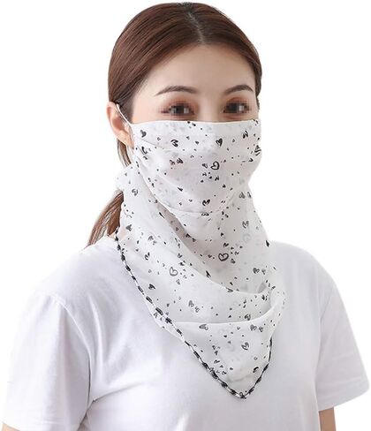 أغطية رأس واقية من الشمس من MoreChioce، وشاح شيفون مطبوع للحماية من الشمس للنساء in Kuwait