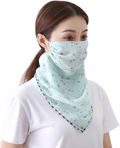 أغطية رأس واقية من الشمس من MoreChioce، وشاح شيفون مطبوع للحماية من الشمس للنساء in Kuwait