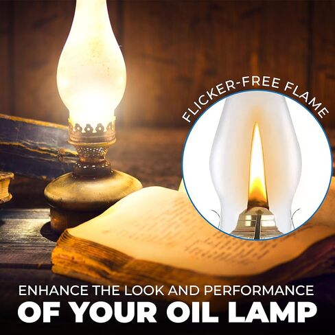 OHLECTRIC 2-5/8-Inch Handblown Clear Glass Chimney for Oil Lamps – Use with Converted Electric Lamps – Ideal Replacement Shade for Oil Lamps, 1-Pack OL-39179 in Kuwait