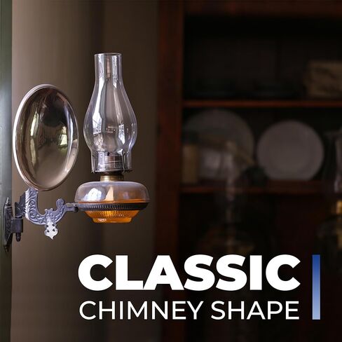 OHLECTRIC 2-5/8-Inch Handblown Clear Glass Chimney for Oil Lamps – Use with Converted Electric Lamps – Ideal Replacement Shade for Oil Lamps, 1-Pack OL-39179 in Kuwait