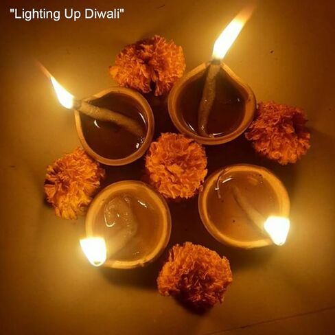 Clay Diya Diwali Diyas [12 قطعة] مصباح Diya لبوجا - Mitti Earth Terracotta Diya - ديكور ديوالي عناصر الهدايا الهندية Hashcart® in Kuwait