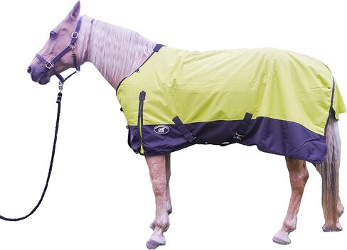 RESISTANCE 1200 Denier Waterproof Turnout Blanket - 200 Gr Fill Lightweight and Breathable Horse Sheet (Green, 74) in Kuwait