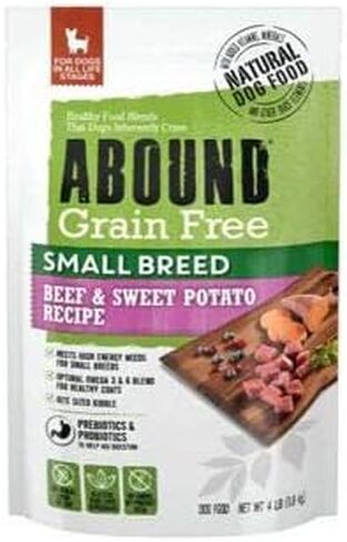 طعام جاف للكلاب من السلالات الصغيرة خالٍ من الحبوب الطبيعية للكلاب في جميع مراحل الحياة، لحم البقر والبطاطا الحلوة، 4 رطل in Kuwait