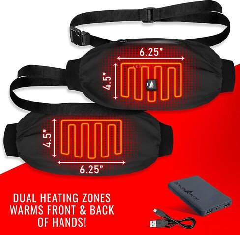 ActionHeat 5V Battery Heated Hand Warmer Muff – Built-in Heating Panel, Adjustable Strap, 3 Heat Settings in Saudi Arabia