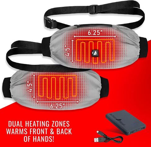 ActionHeat 5V Battery Heated Hand Warmer Muff – Built-in Heating Panel, Adjustable Strap, 3 Heat Settings in Saudi Arabia