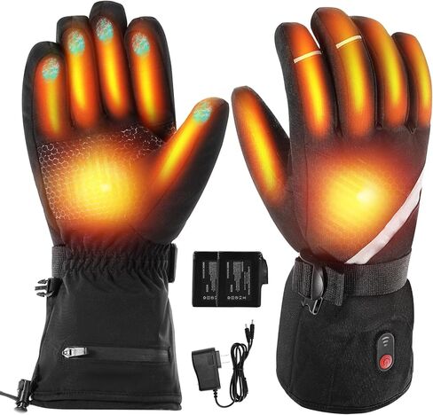 Heated Gloves for Men Women, Rechargeable Heated Motorcycle Gloves, Touchscreen Electric Heated Winter Hand Warmer Gloves for Cycling Skiing Motorcycling Hunting in Kuwait