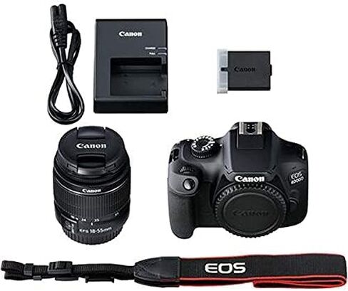 EOS 4000D Digital SLR Camera Body w/EF-S 18-55mm f/3.5-5.6 Lens 3 DSLR Kit Bundled with Sunshine Photo Accessory Bundle... (Compatible with Canon) (Renewed) in Saudi Arabia