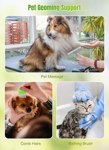 Upgrade Pup Jet Dog Wash, 8 in 1 Dog Wash Hose Attachment with Soap Dispenser, Dog Washing Gloves, Adhesive Tape and Dog Comb for All Kinds of Pet Showers, Car Washing, Watering Plants and Lawn in Kuwait