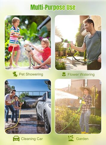 Upgrade Pup Jet Dog Wash, 8 in 1 Dog Wash Hose Attachment with Soap Dispenser, Dog Washing Gloves, Adhesive Tape and Dog Comb for All Kinds of Pet Showers, Car Washing, Watering Plants and Lawn in Kuwait