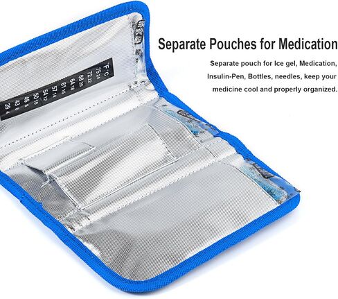 Hard Shell Diabetes Bag Insulin Cooler Case Cool Storage with Temperature Display for Temperature-Sensitive Medical Supplies (Black) in Saudi Arabia
