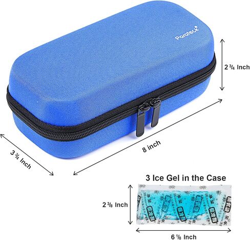 Hard Shell Diabetes Bag Insulin Cooler Case Cool Storage with Temperature Display for Temperature-Sensitive Medical Supplies (Black) in Saudi Arabia