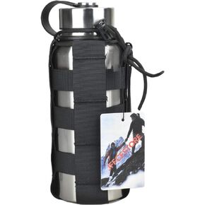 Minimalist Adjustable MOLLE Water Bottle Holder Kettle Pouch Belt Bottle Carrier for 17-42 Oz Water Bottle