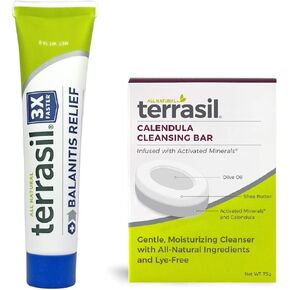 إيدانس تيراسيل لتخفيف التهاب الحشفة مع مجموعة صابون آذريون - مرهم طبيعي لطيف لتخفيف أعراض الالتهاب والحكة والاحمرار والالتهاب (أنبوب 14 جم + لوح صابون) in Kuwait