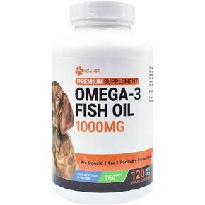 زيت السمك ماكس آند نيو أوميجا 3 للكلاب 1000 ملجم - نحن نتبرع بواحدة مقابل واحدة لإنقاذ الكلاب لكل منتج يتم بيعه in Kuwait