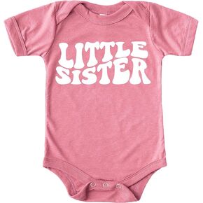 Olive Loves Apple Little Sister Groovy Wavy Bodysuits Sibling Matching Famiy Fun Outfits in Saudi Arabia