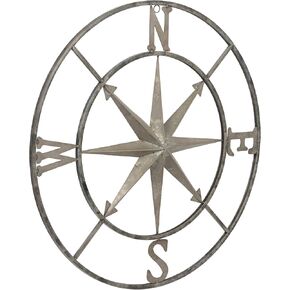 Distressed Red Metal Compass Wall Décor in Kuwait