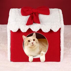 سرير بتصميم شجرة الكريسماس للقطط والكهف والكهف والقطط والقطط والقطط الصغيرة، سرير لطيف للحيوانات الاليفة للكلاب الصغيرة او الارانب in Kuwait