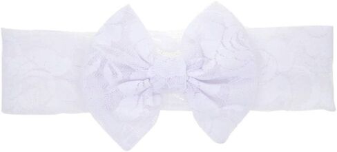 Qiansail Baby Girls Lace Bow Headband Elastics Bow Knot Hairband Headwrap for Newborn Infant Toddlers Kids (Black) in Saudi Arabia