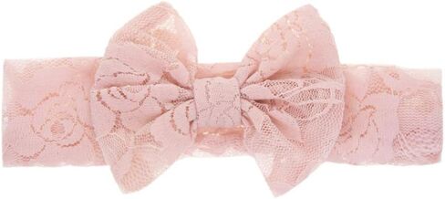 Qiansail Baby Girls Lace Bow Headband Elastics Bow Knot Hairband Headwrap for Newborn Infant Toddlers Kids (Black) in Saudi Arabia