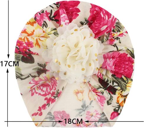 عصابات رأس نايلون للبنات الصغيرات، 8 قطع، زهور شيفون اي اي اس لحديثي الولادة والرضع واكسسوارات شعر الاطفال (متعددة الالوان - 8 قطع) in Kuwait