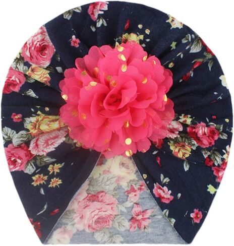 عصابات رأس نايلون للبنات الصغيرات، 8 قطع، زهور شيفون اي اي اس لحديثي الولادة والرضع واكسسوارات شعر الاطفال (متعددة الالوان - 8 قطع) in Kuwait