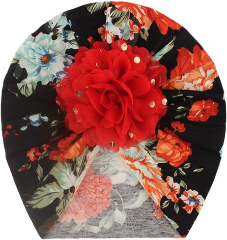 عصابات رأس نايلون للبنات الصغيرات، 8 قطع، زهور شيفون اي اي اس لحديثي الولادة والرضع واكسسوارات شعر الاطفال (متعددة الالوان - 8 قطع) in Kuwait